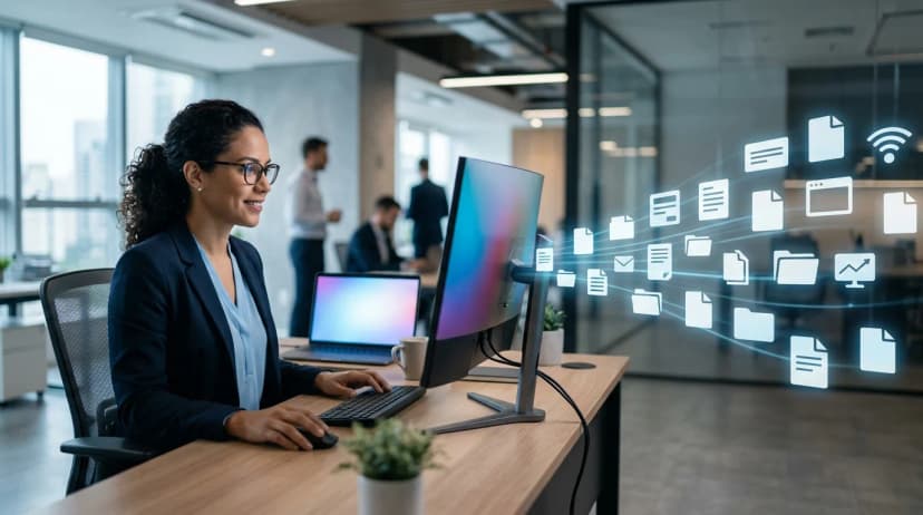 Escritório contábil recebendo XMLs dos clientes de forma automática e organizada.